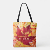 TGIF Quote Dankuwel Het is Herfst herfst Bladeren Tote Bag (Achterkant)