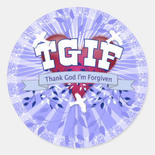 TGIF RONDE STICKER