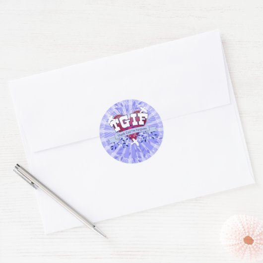 TGIF RONDE STICKER (Envelop)