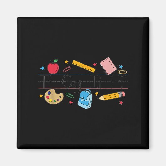 Tgif Teacher Alphabet Kindergarten Teacher Appreci Magneet (Voorkant)