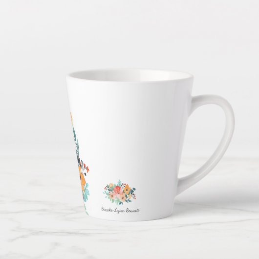 TGIF Weekendfavorieten | Waterverf Illustratie Latte Mok (Rechts)