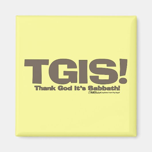 TGIS Sabbath ontwerp Magneet (Voorkant)