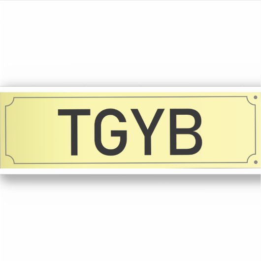 TGYB STICKER (Voorkant)