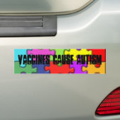 th_autism1, vaccins veroorzaken autisme bumpersticker (Op auto)