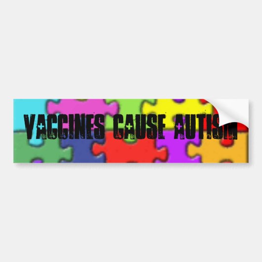 th_autism1, vaccins veroorzaken autisme bumpersticker (Voorkant)