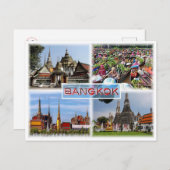 TH Bangkok - Wat Pho - Floating Market - Gran Pala Briefkaart (Voorkant / Achterkant)