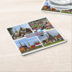 TH Bangkok - Wat Pho - Floating Market - Gran Pala Kartonnen Onderzetters