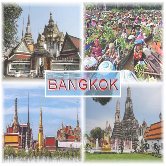TH Bangkok - Wat Pho - Floating Market - Gran Pala Sticker (Voorkant)