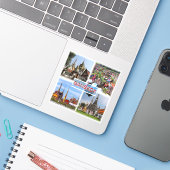 TH Bangkok - Wat Pho - Floating Market - Gran Pala Sticker (Laptop met iPhone)