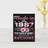 &#; th Birthday Made In 1987 &#; Years Of Being A Kaart (Gele Bloem)