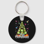 Th Cute Frog Christmas Tree Pajama Matching Costum Sleutelhanger (Voorkant)