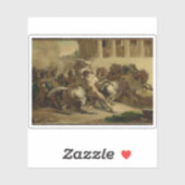 Th. Géricault - De race van de paarden zonder ruit Sticker (Vel)