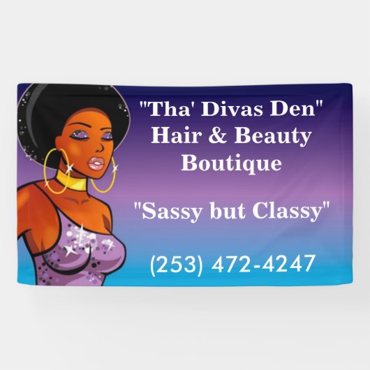 Tha' Divas Den Hair & Beauty Boutique Banner (Horizontaal)