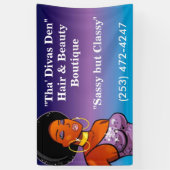 Tha' Divas Den Hair & Beauty Boutique Banner (Verticaal)