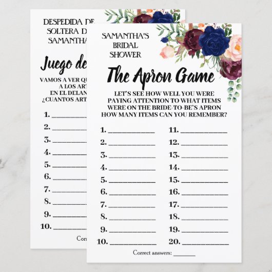 Tha Schort vrijgezellenfeest Spaans (Voorkant / Achterkant)