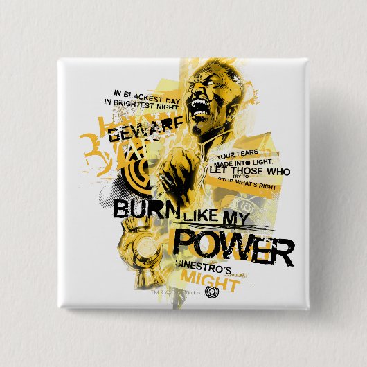 Thaal Sinestro 10 Vierkante Button 5,1 Cm (Voorkant)