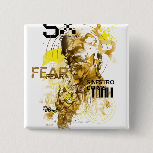 Thaal Sinestro 11 Vierkante Button 5,1 Cm (Voorkant)