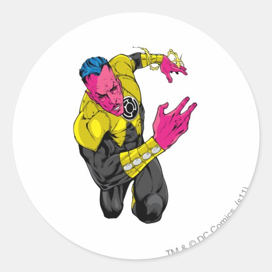Thaal Sinestro 7 Ronde Sticker (Voorkant)