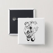 Thaal Sinestro 9 Vierkante Button 5,1 Cm (Voorkant /achterkant)