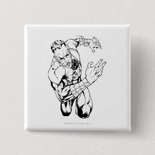 Thaal Sinestro 9 Vierkante Button 5,1 Cm (Voorkant)