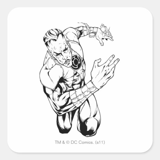 Thaal Sinestro 9 Vierkante Sticker (Voorkant)