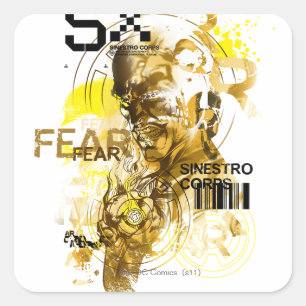 Thaal Sinestro Vierkante Sticker