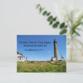 Thacher Island Twin Lights, Massachusetts Briefkaa Briefkaart (Staand voorkant)