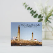 Thacher Island Twin Lights, Massachusetts Briefkaa Briefkaart (Staand voorkant)