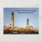 Thacher Island Twin Lights, Massachusetts Briefkaa Briefkaart (Voorkant)