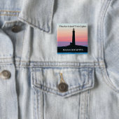 Thacher Island Twin Lights, Massachusetts Button (In situ)