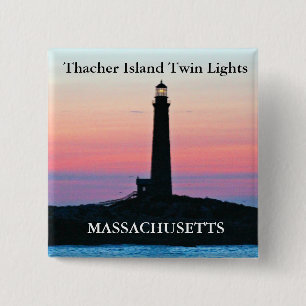 Thacher Island Twin Lights, Massachusetts Button