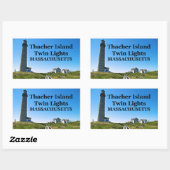 Thacher Island Twin Lights, Massachusetts Stickers (Vel)
