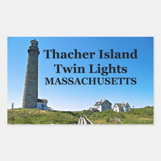 Thacher Island Twin Lights, Massachusetts Stickers (Voorkant)