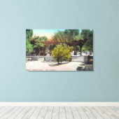 Thacher School Pergola ViewOjai, CA Canvas Afdruk (Insitu (Houten vloer))