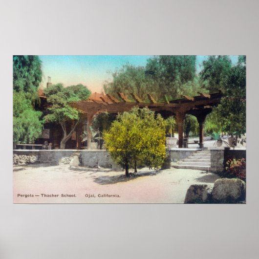 Thacher School Pergola ViewOjai, CA Poster (Voorkant)