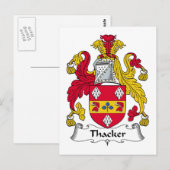 Thacker Family Crest Briefkaart (Voorkant / Achterkant)