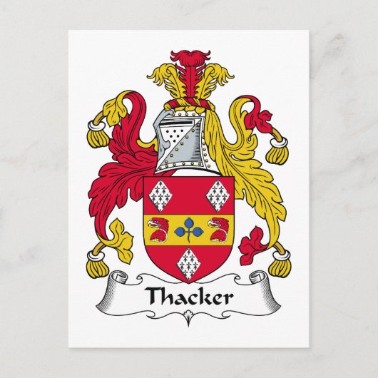 Thacker Family Crest Briefkaart (Voorkant)