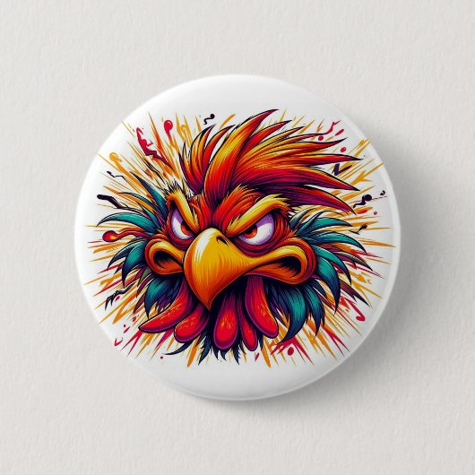 Thad the Mad Rooster Button (Voorkant)