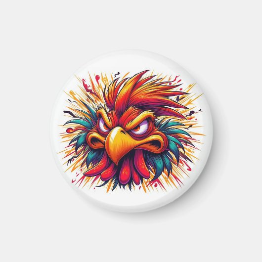 "Thad the Mad Rooster" Magnet (Voorkant)