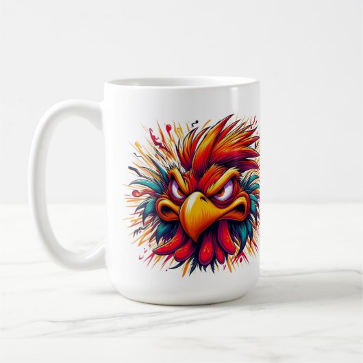 Thad the Mad Rooster Mug Koffiemok (Links)