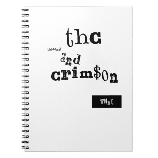 thaddeus & crimson notitieboek (Voorkant)