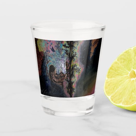 Thaddeus & Crimson Schilderen Ontwerp Shot Glas (Voorkant)