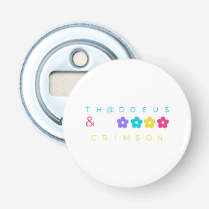 thaddeus & crimson $THCBand Ontwerper Merch Button Flesopener