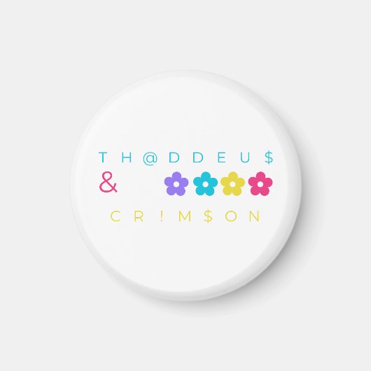 thaddeus & crimson $THCBand Ontwerper Merch Magneet (Voorkant)