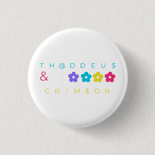 thaddeus & crimson $THCBand Ontwerper Merch Ronde Button 3,2 Cm