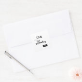 thaddeus & crimson vierkante sticker (Envelop)