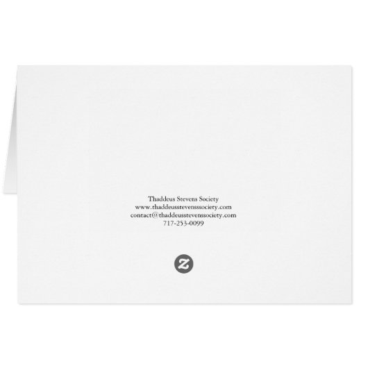 Thaddeus Stevens-kaart (Achterkant Horizontaal)