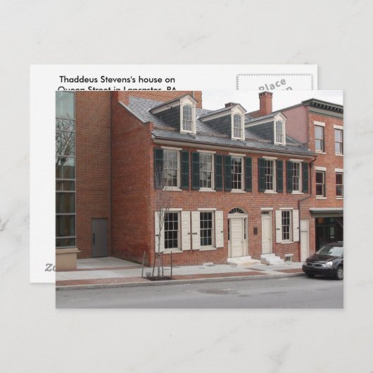 Thaddeus Stevens Lancaster Home Briefkaart (Voorkant / Achterkant)