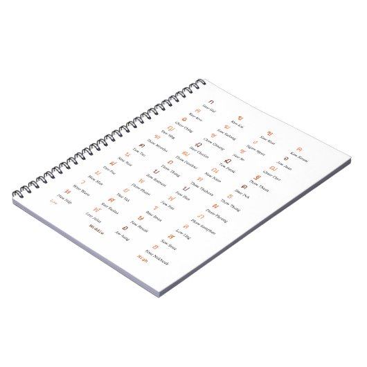 Thai Alphabet Consonant Class Notebook Notitieboek (Linkerzijde)