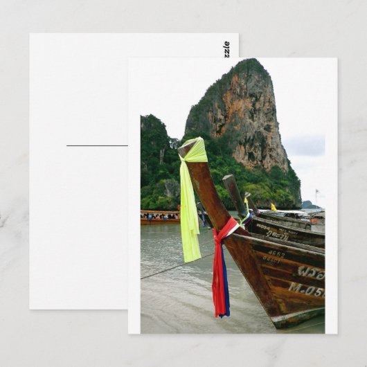 Thai Boats Briefkaart (Voorkant / Achterkant)